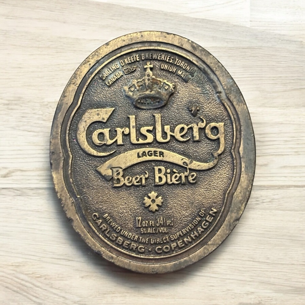 1978 Vintage Carlsberg Beer Belt Buckle/Bottle Opener.